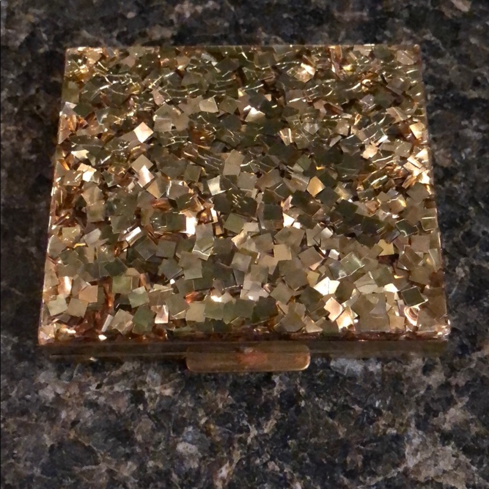 Vintage Art Deco Gold Mirror Compact